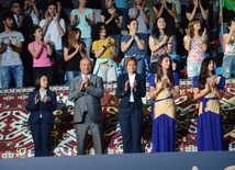 Bakıda bədii gimnastika üzrə Dünya Kubokunun qaliblərin mükafatlandırılması mərasimi keçirilib. Azərbaycan, Bakı, 23 iyul 2016